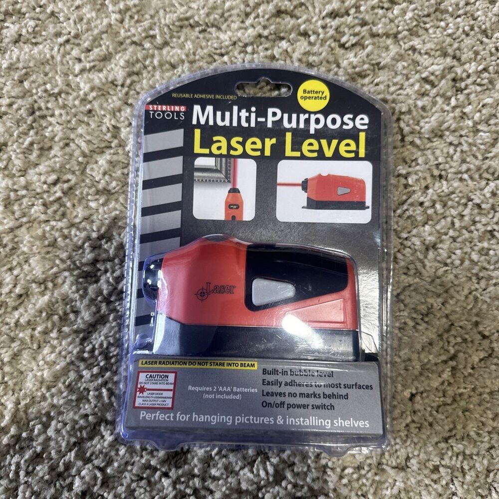 LASER LEVEL Multi-Purpose - built-in bubble level - on/off power Sterling Tools